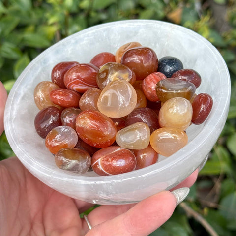 Carnelian: Small Tumbles - 1/2lb bag