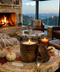 Wood Acorn Carved Rustic Fall Scented Candle
