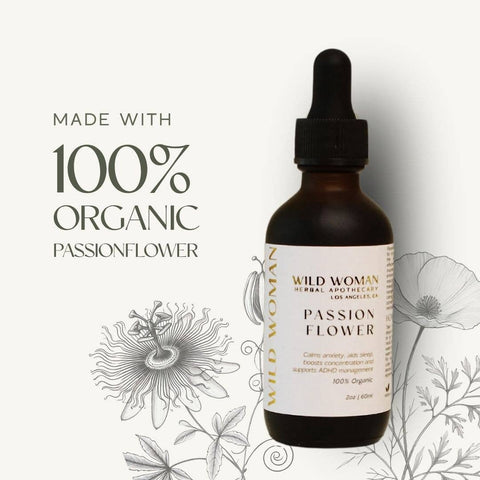 Tincture: Passionflower for Calm Focus + Anxiety Support