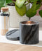 Candle: Palo Santo Scented, 7 oz. Black Marble