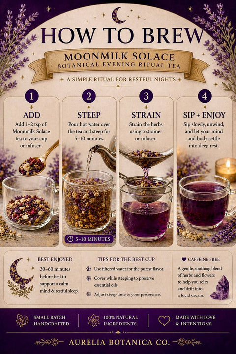 Tea: Moonmilk Solace, Blue Lotus & Damiana for Nighttime Euphoria