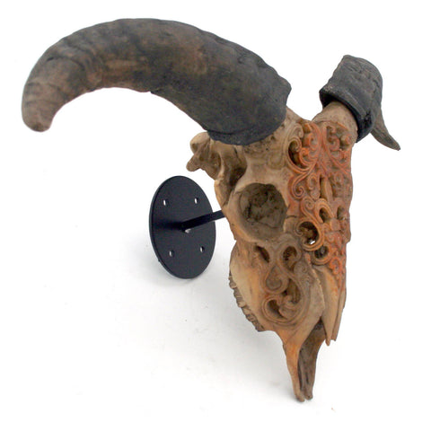 Etched Ram Skull, Wall Decor (Resin)