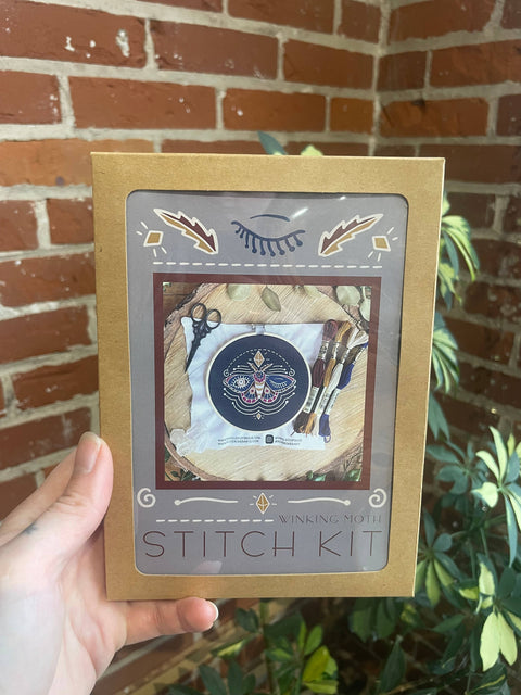DIY Stitch Kit: Winking Moth Embroidery Kit