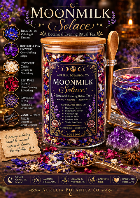Tea: Moonmilk Solace, Blue Lotus & Damiana for Nighttime Euphoria