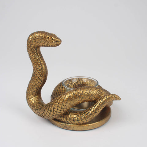 Gold Snake Candle Holder