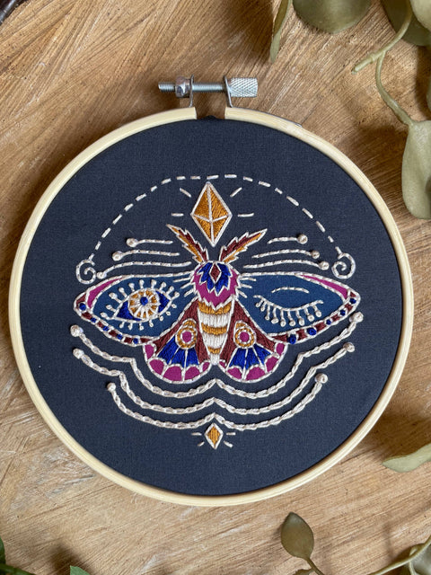 DIY Stitch Kit: Winking Moth Embroidery Kit