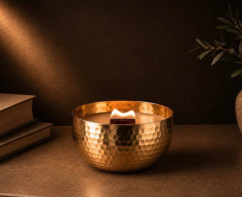 Candle: La Vie a La Maison, 14 oz. Solid Brass, Soy