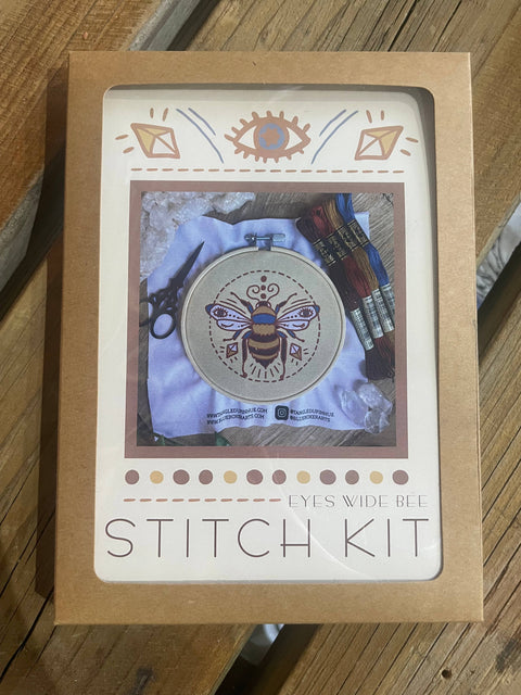 DIY Stitch Kit: Winking Bee Embroidery Kit
