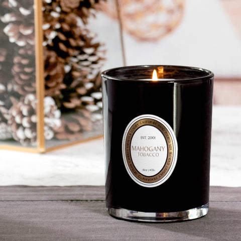 Candle: Mahogany Tobacco, 15 oz. Glass